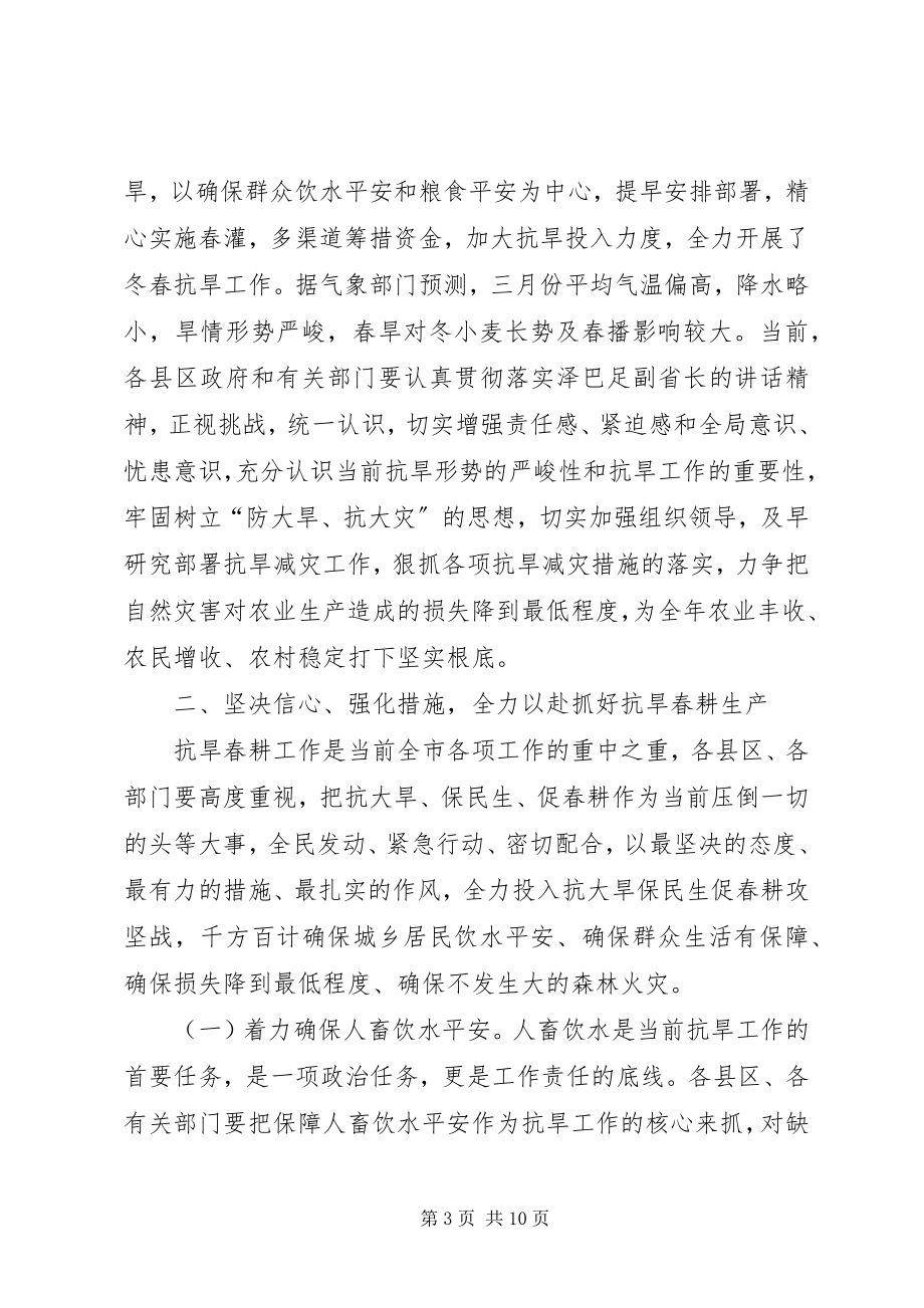 2023年副市长在抗旱春耕生产电视电话致辞.docx_第3页