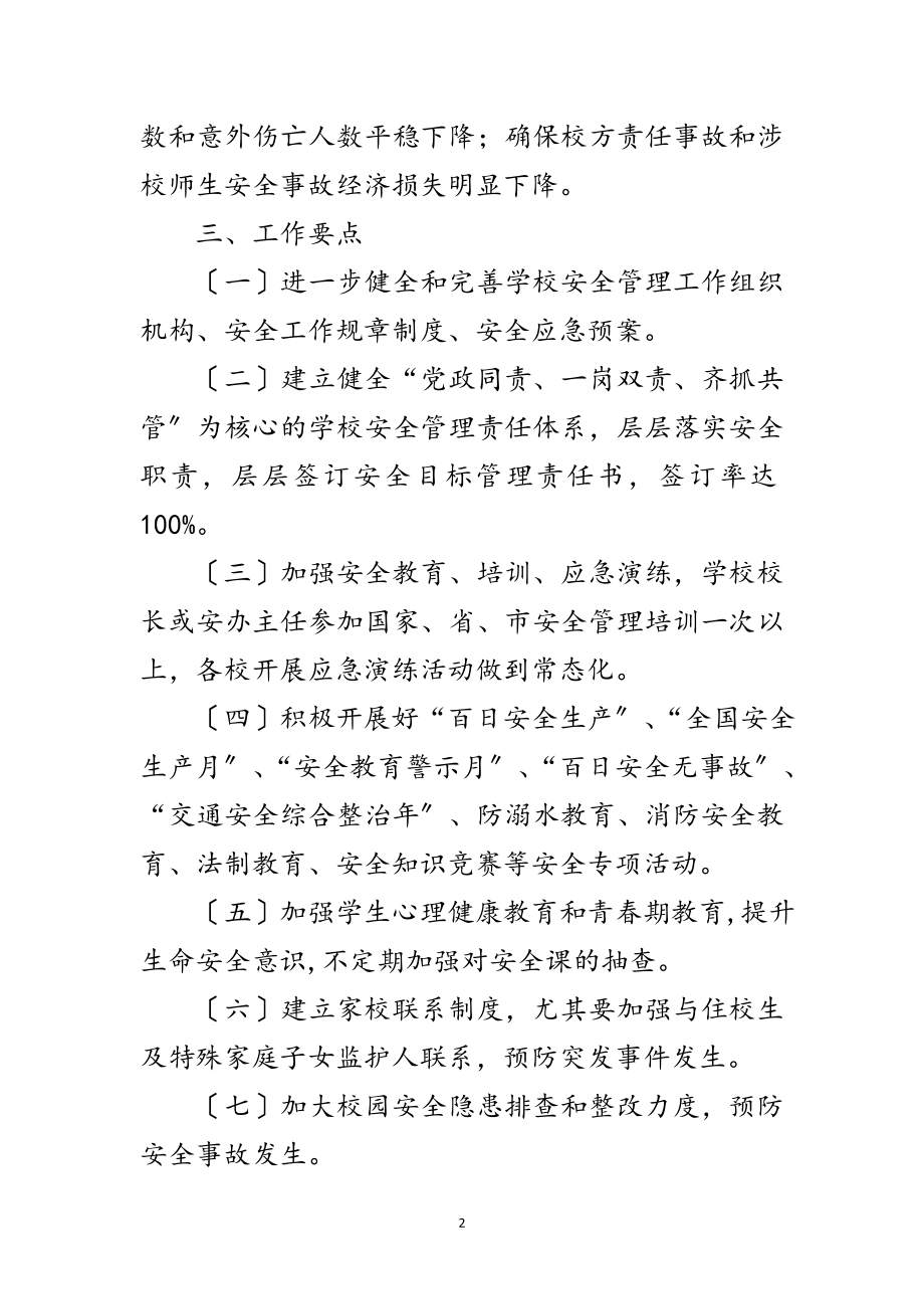 2023年年度学校安全管理工作意见范文.doc_第2页