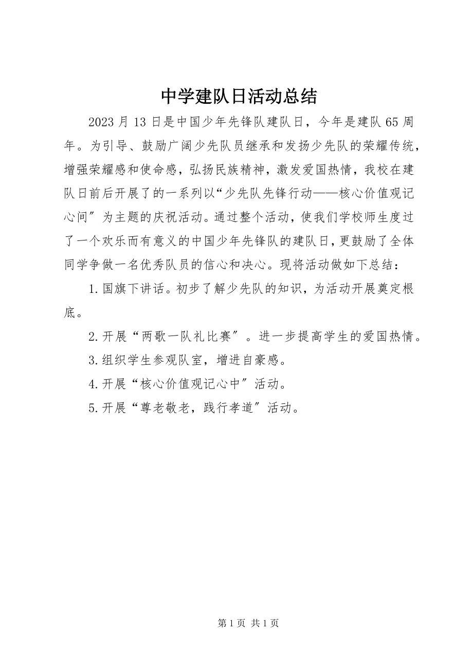 2023年中学建队日活动总结.docx_第1页