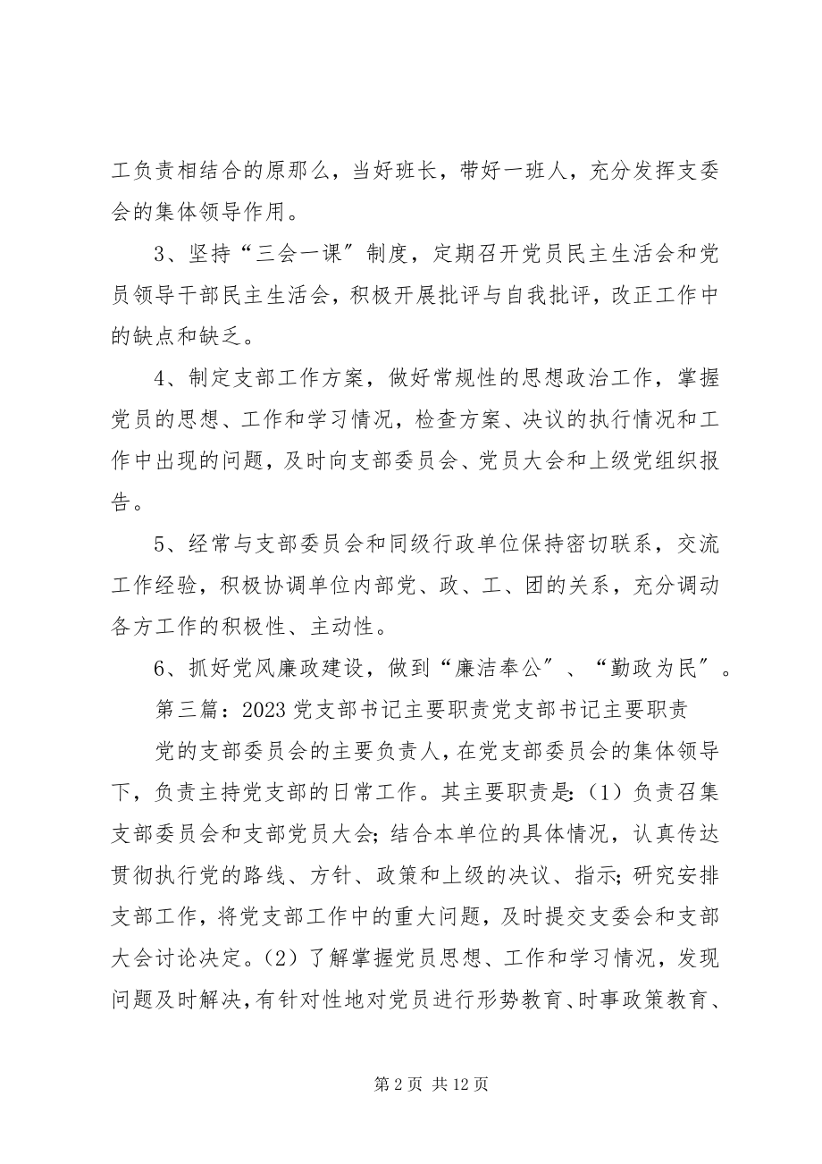 2023年协会党支部书记的主要职责.docx_第2页