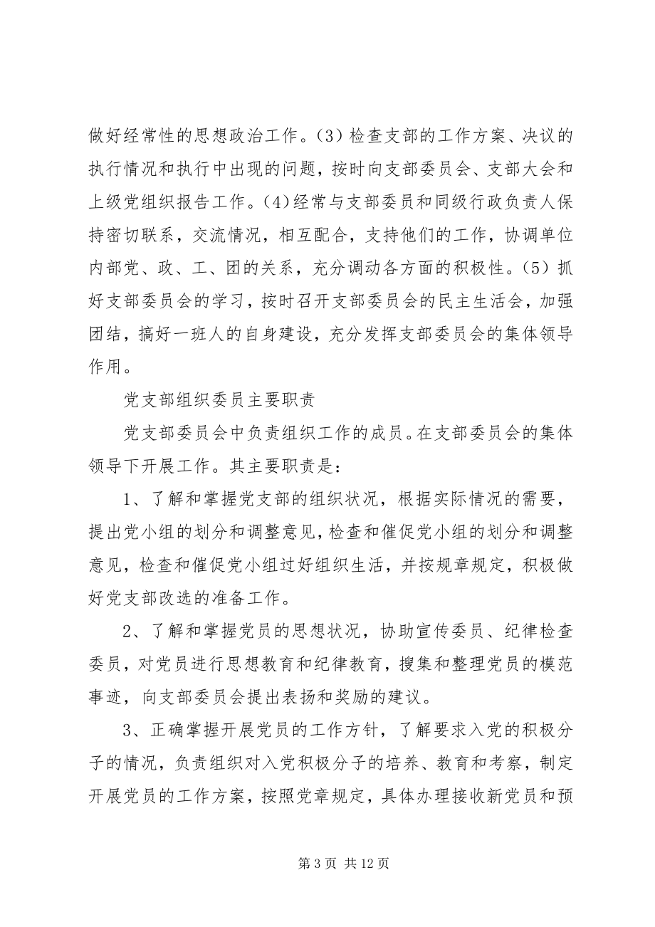 2023年协会党支部书记的主要职责.docx_第3页