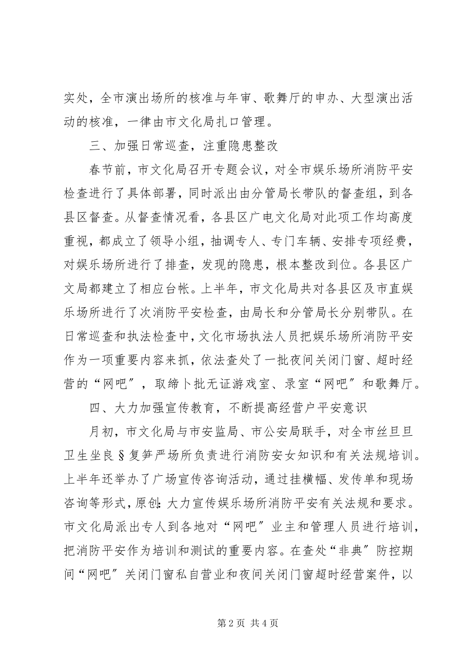 2023年上半年娱乐场所消防安全工作总结.docx_第2页