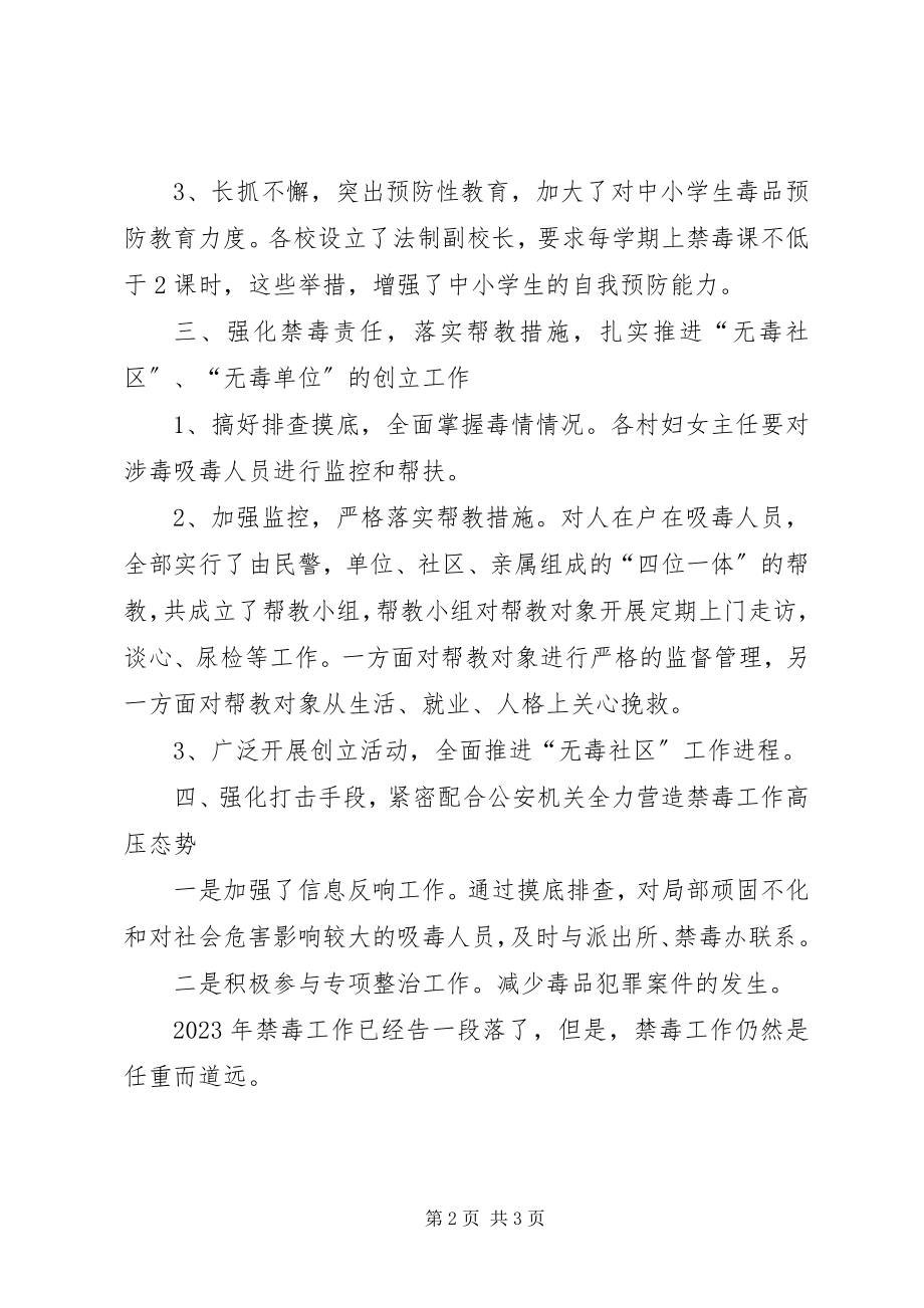 2023年xx乡妇联禁毒宣传工作总结.docx_第2页