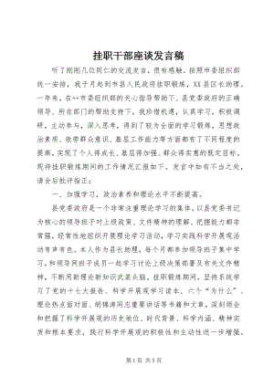 2023年挂职干部座谈讲话稿.docx