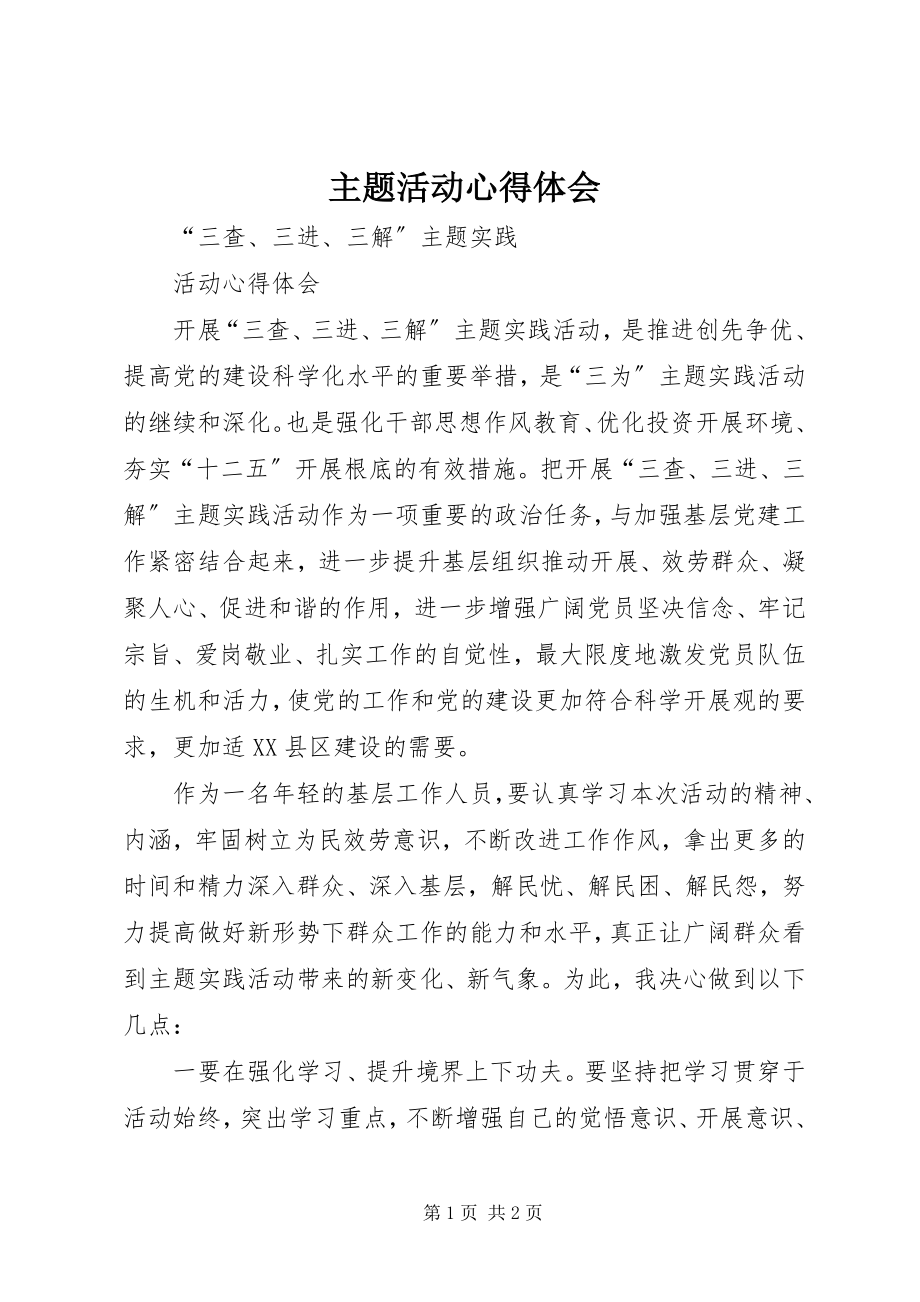 2023年主题活动心得体会.docx_第1页