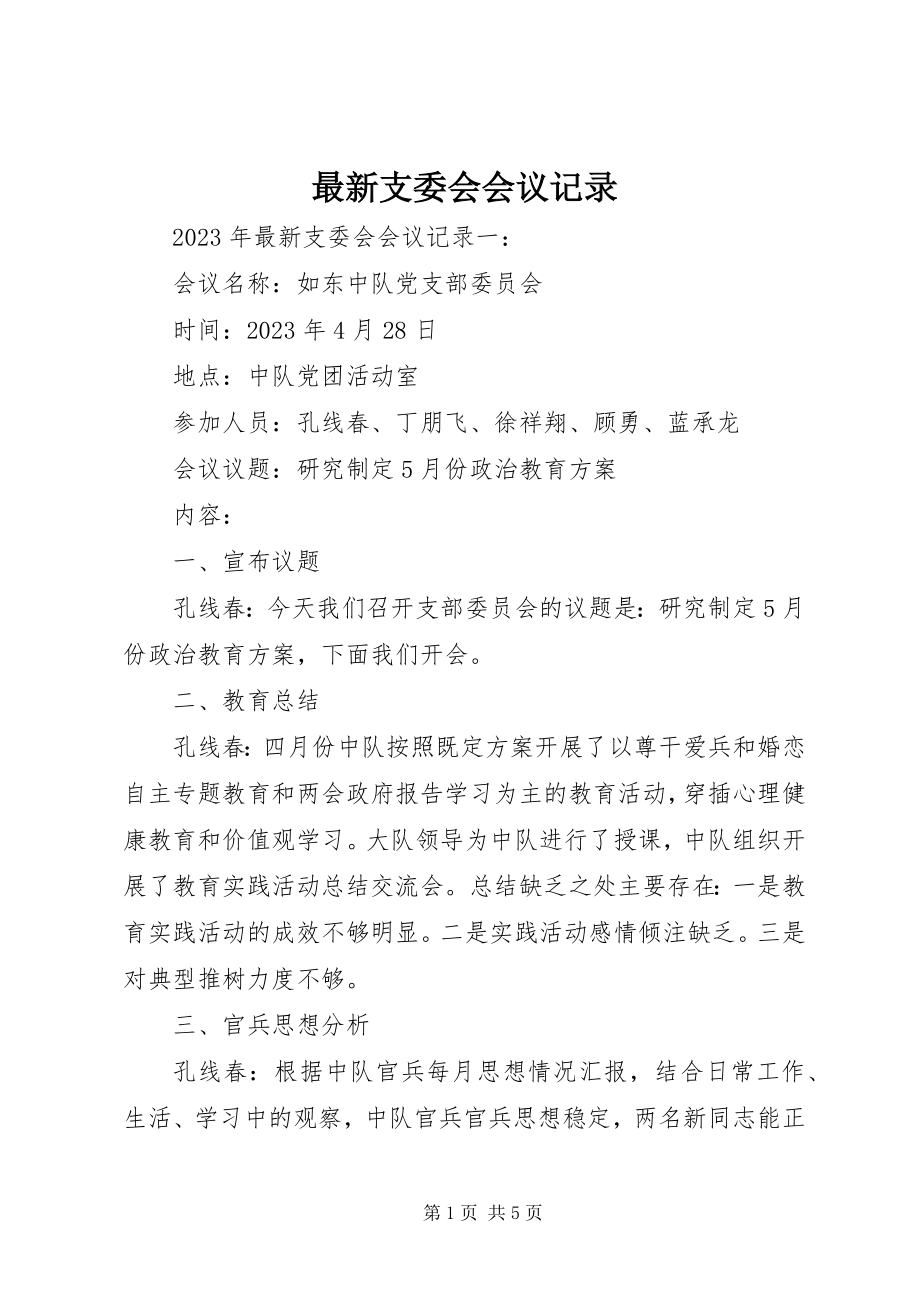 2023年支委会会议记录.docx_第1页