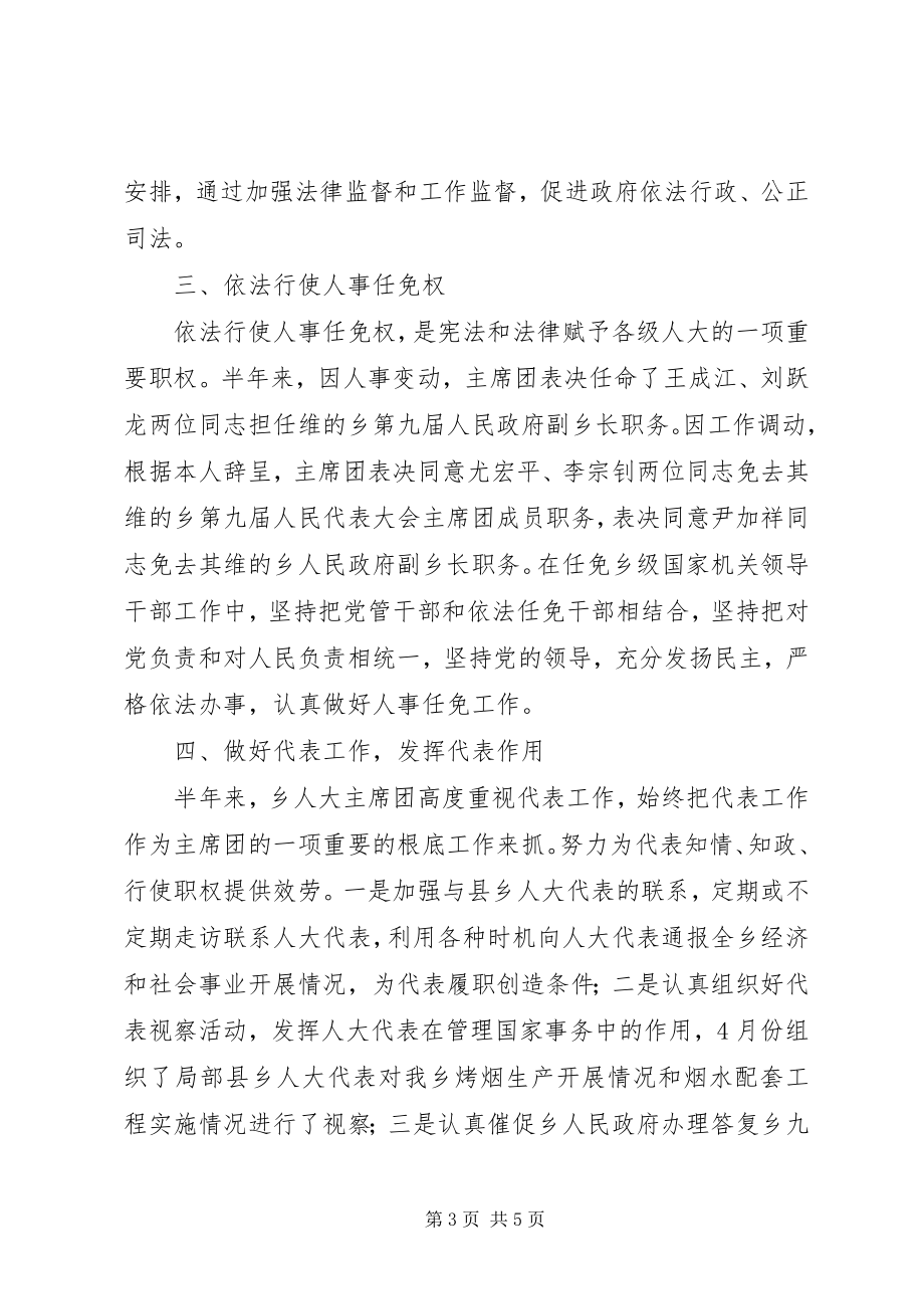 2023年乡人大主席团半年工作总结.docx_第3页