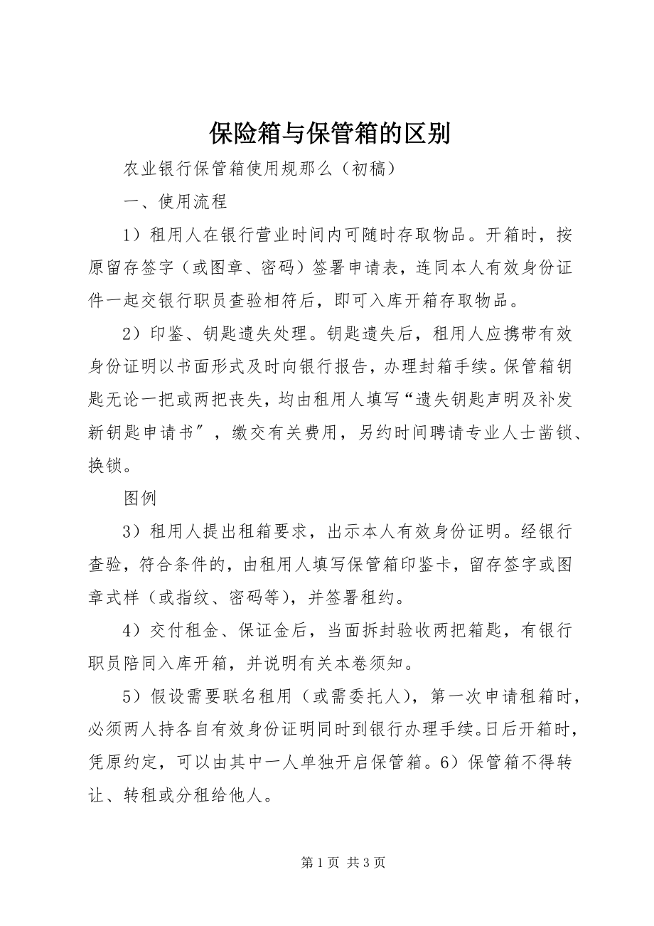 2023年保险箱与保管箱的区别新编.docx_第1页