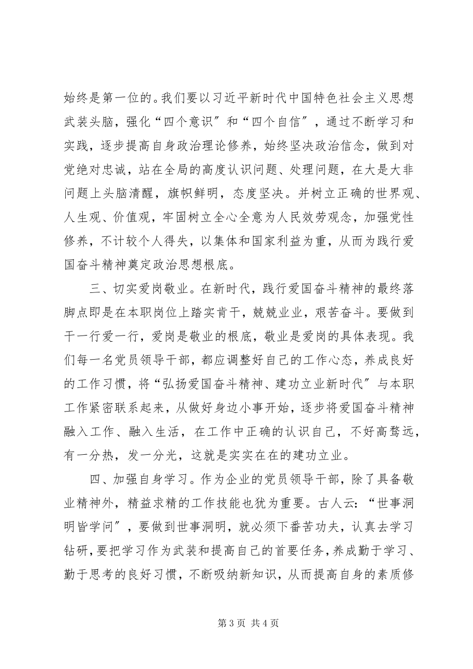 2023年弘扬爱国奋斗精神专题学习心得体会.docx_第3页