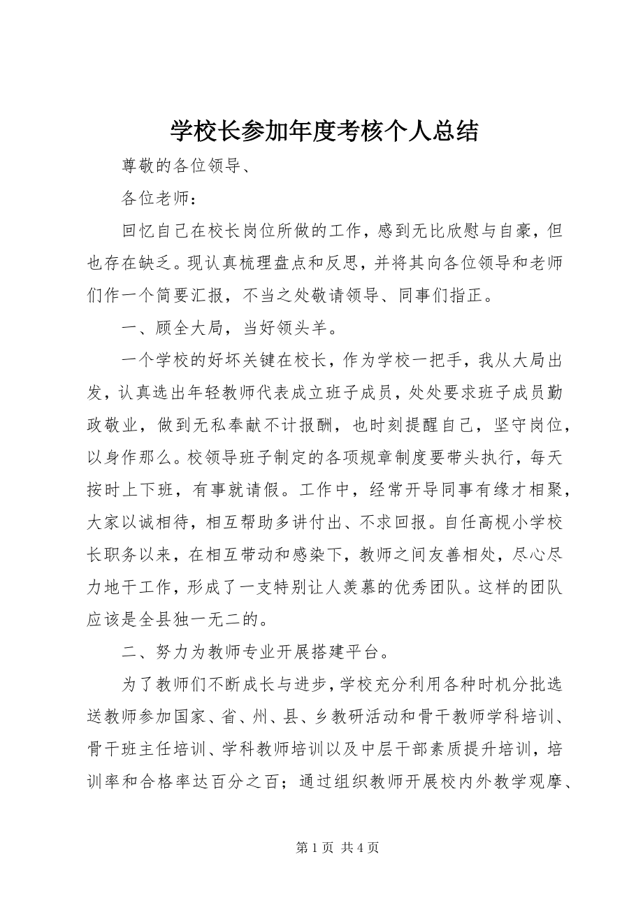 2023年学校长参加年度考核个人总结.docx_第1页