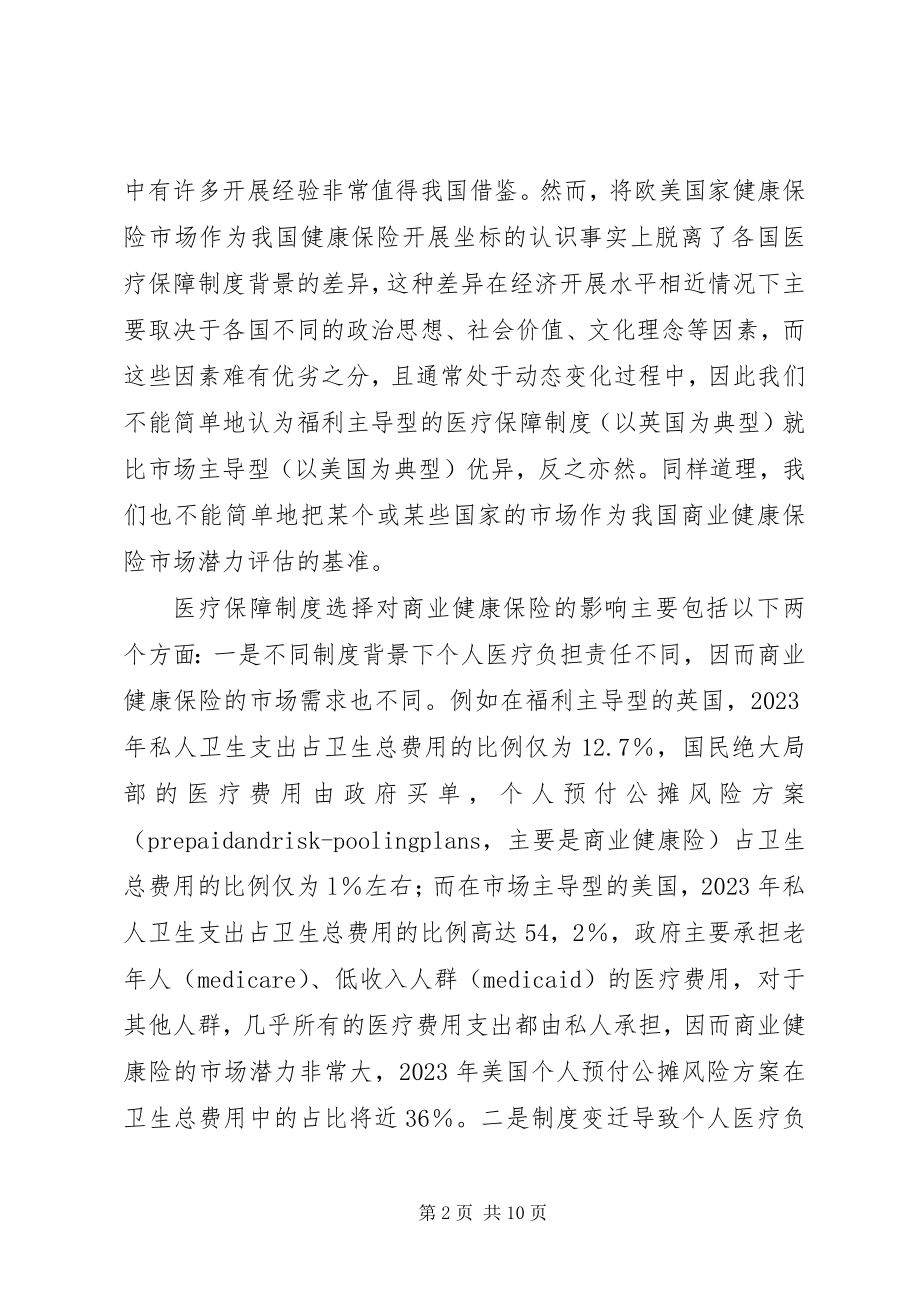 2023年商业健康保险改革探讨.docx_第2页