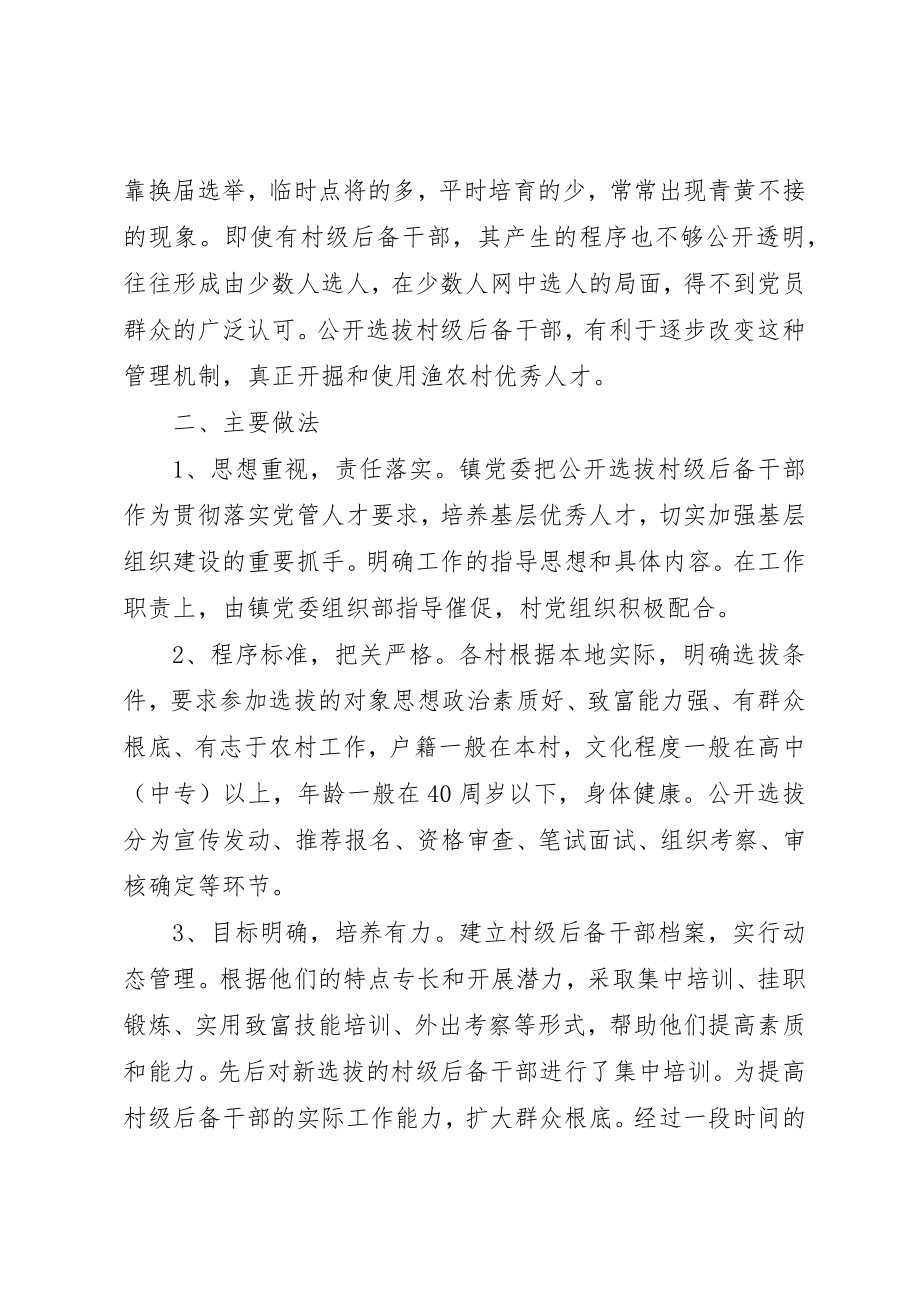 2023年村级后备干部选拔和培养工作实践与思考新编.docx_第2页