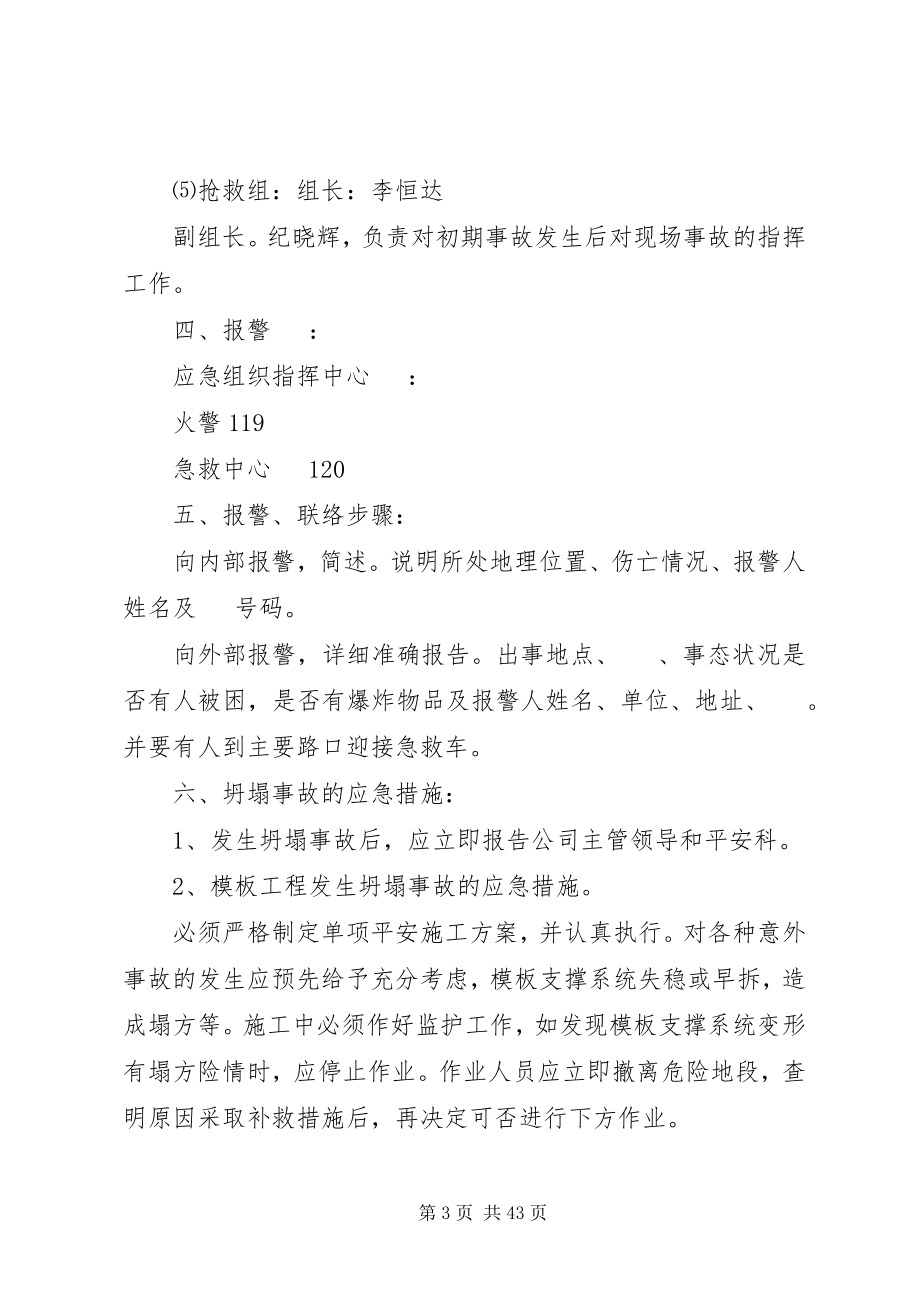 2023年高处坠落事故应急预案.docx_第3页