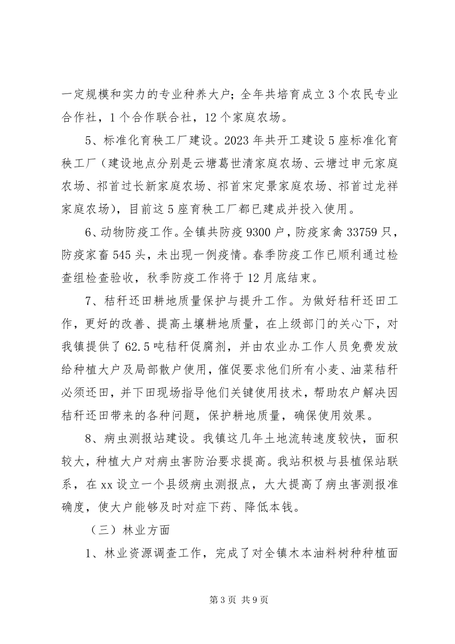 2023年乡镇农业办年度工作总结及计划.docx_第3页