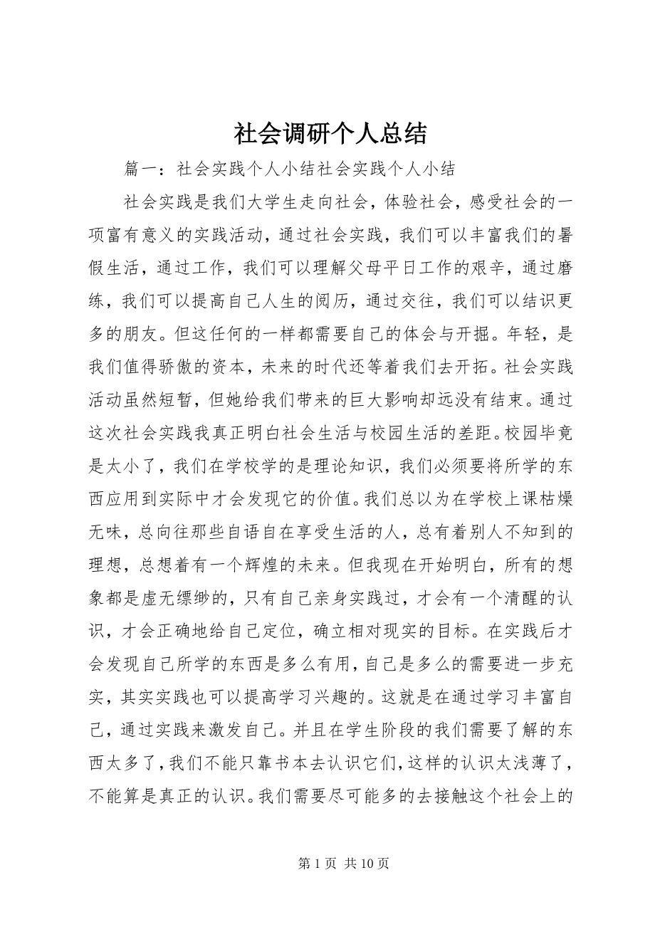 2023年社会调研个人总结.docx_第1页