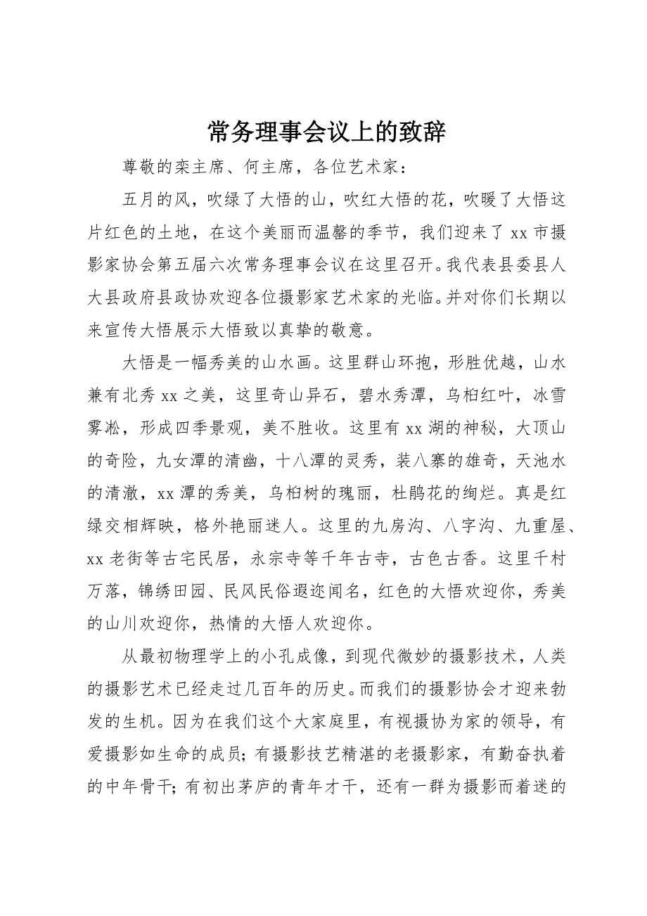 2023年常务理事会议上的致辞新编.docx_第1页