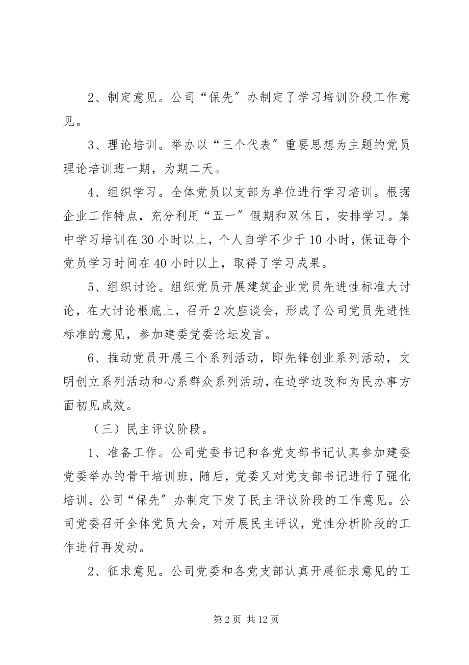 2023年保持共产党员先进性教育活动工作总结.docx_第2页