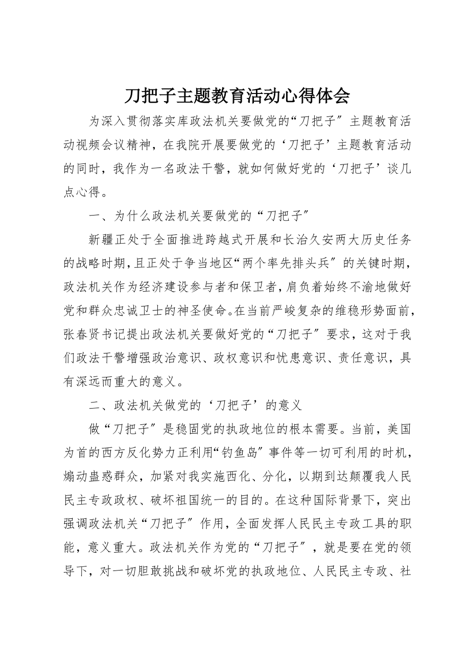 2023年刀把子主题教育活动心得体会.docx_第1页