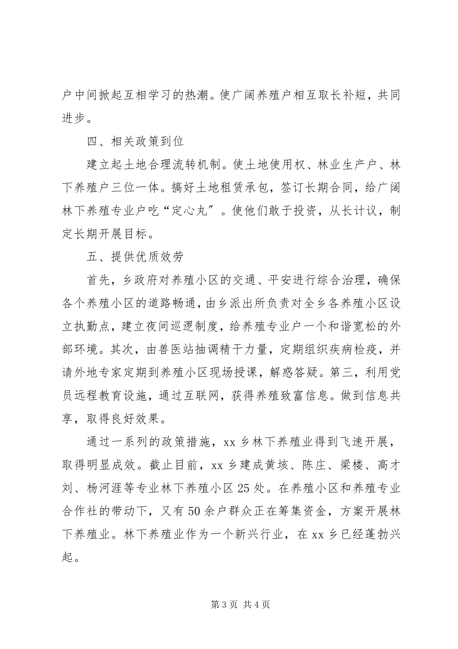 2023年xx乡镇林下家禽家畜养殖先进经验做法材料.docx_第3页