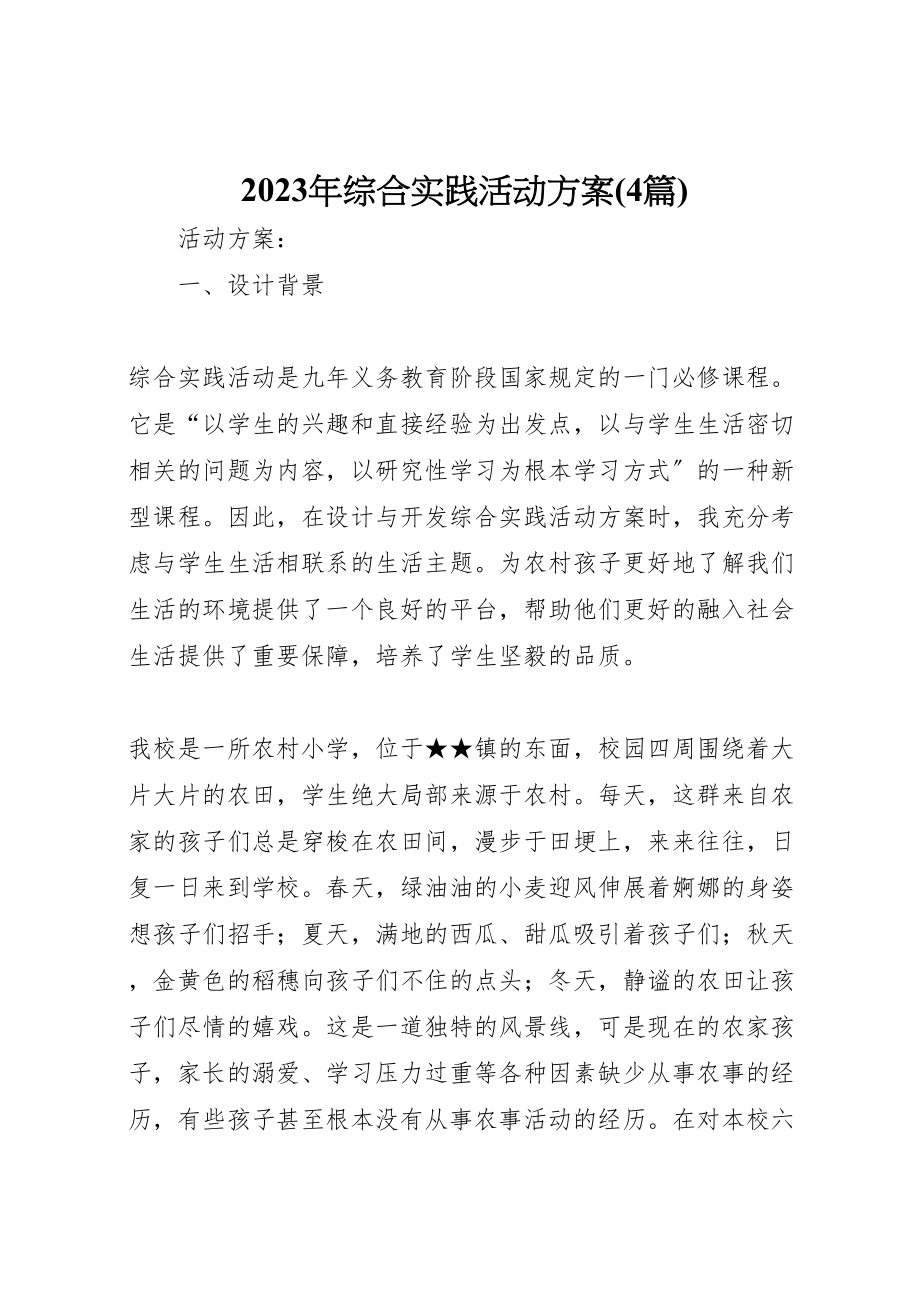 2023年综合实践活动方案3.doc_第1页