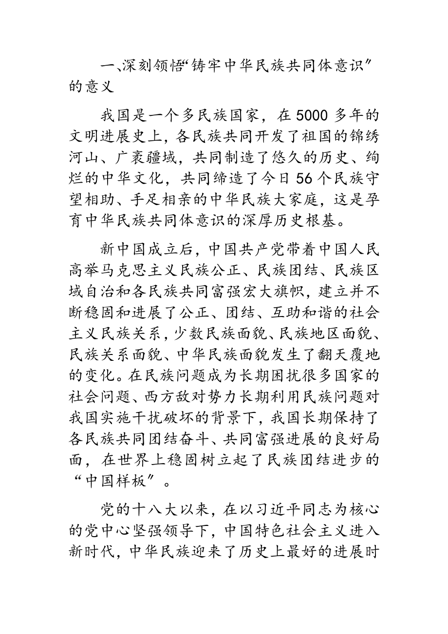 2023年“铸牢中华民族共同体意识”专题研讨发言材料.doc_第2页