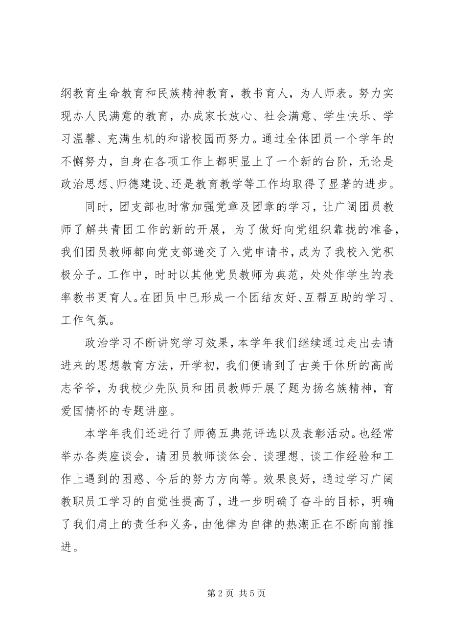 2023年解放路小学度团支部工作总结.docx_第2页