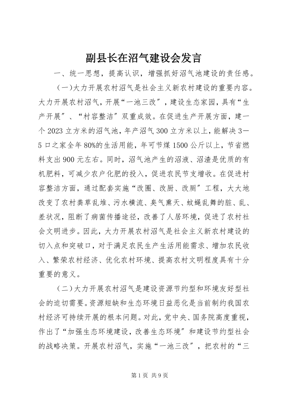 2023年副县长在沼气建设会讲话.docx_第1页