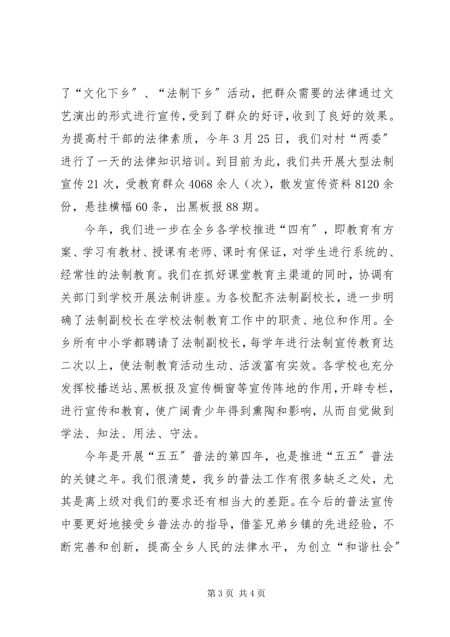 2023年乡镇普法依法治理年终工作总结.docx_第3页