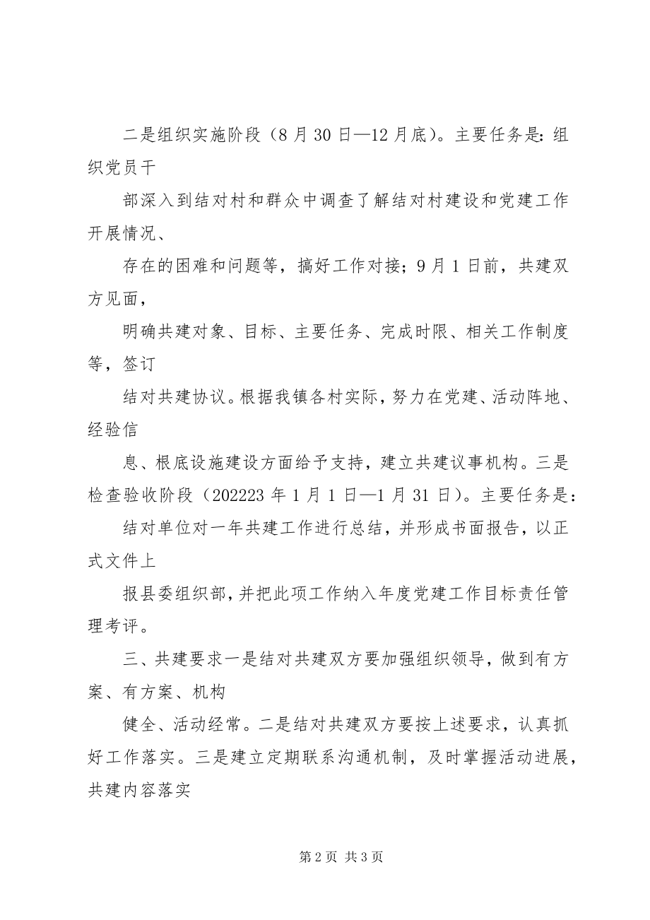 2023年开展城乡基层党组织结对共建工作计划.docx_第2页