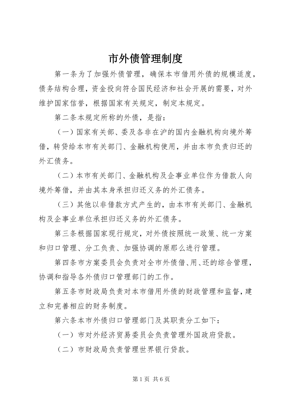 2023年市外债管理制度.docx_第1页