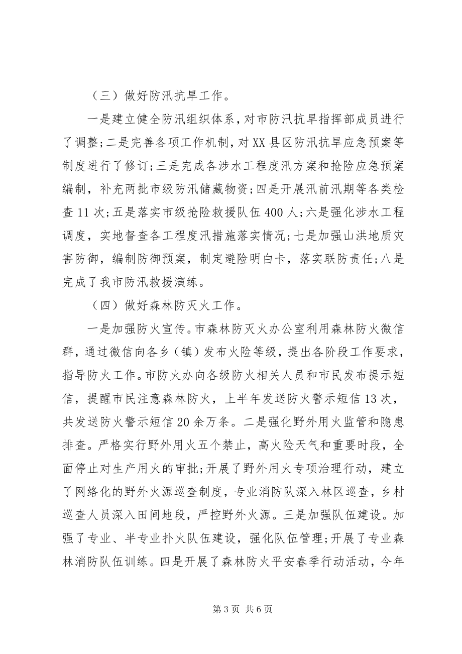 2023年应急管理局上半年工作总结和下步工作计划.docx_第3页