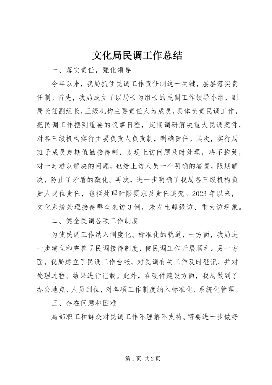 2023年文化局民调工作总结.docx_第1页