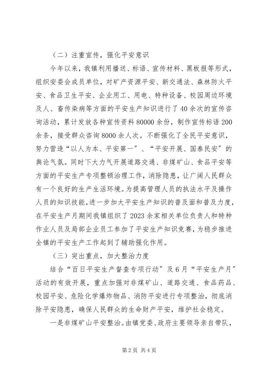 2023年乡镇上半年安全生产工作总结汇报.docx_第2页