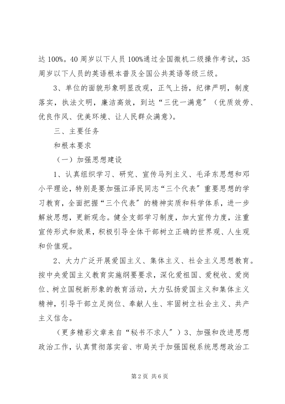 2023年XX市国税局税收管理股文明单位创建规划.docx_第2页