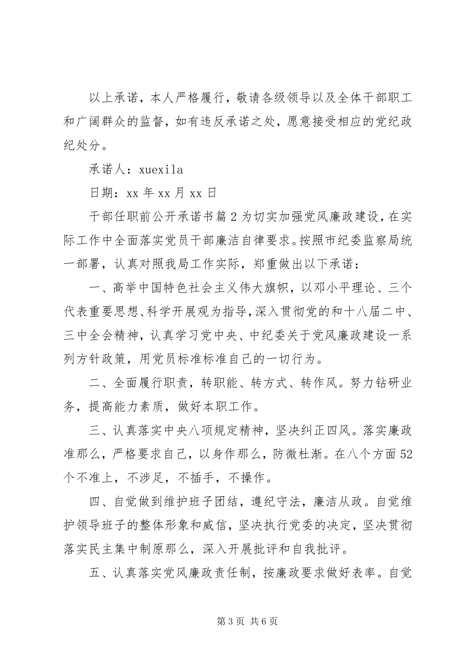 2023年干部任职前公开承诺书.docx_第3页