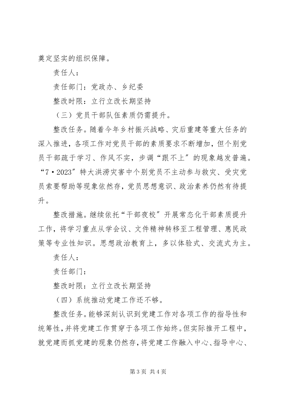 2023年乡镇党委书记抓党建工作整改方案.docx_第3页