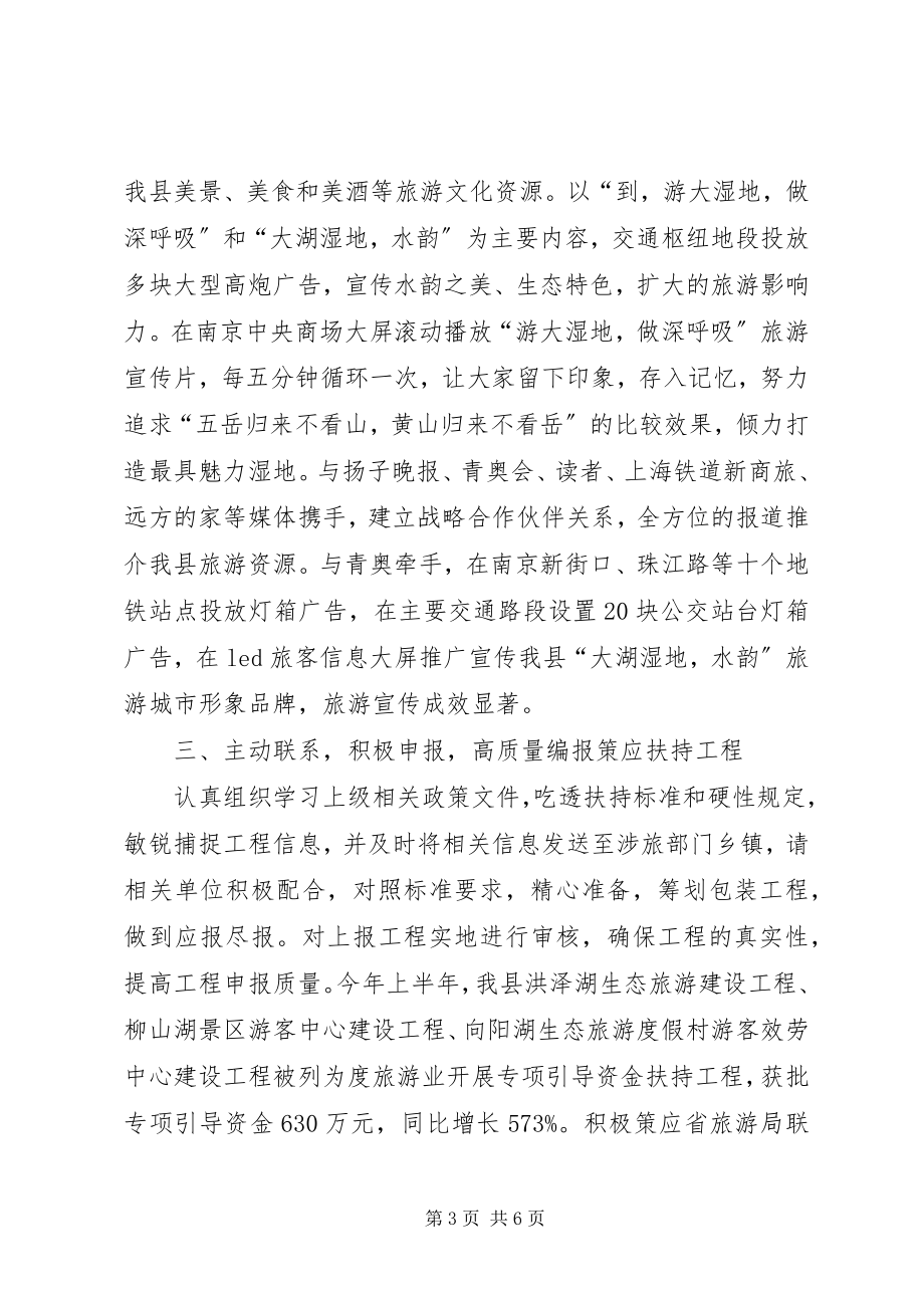 2023年县城旅游局年度的工作总结.docx_第3页