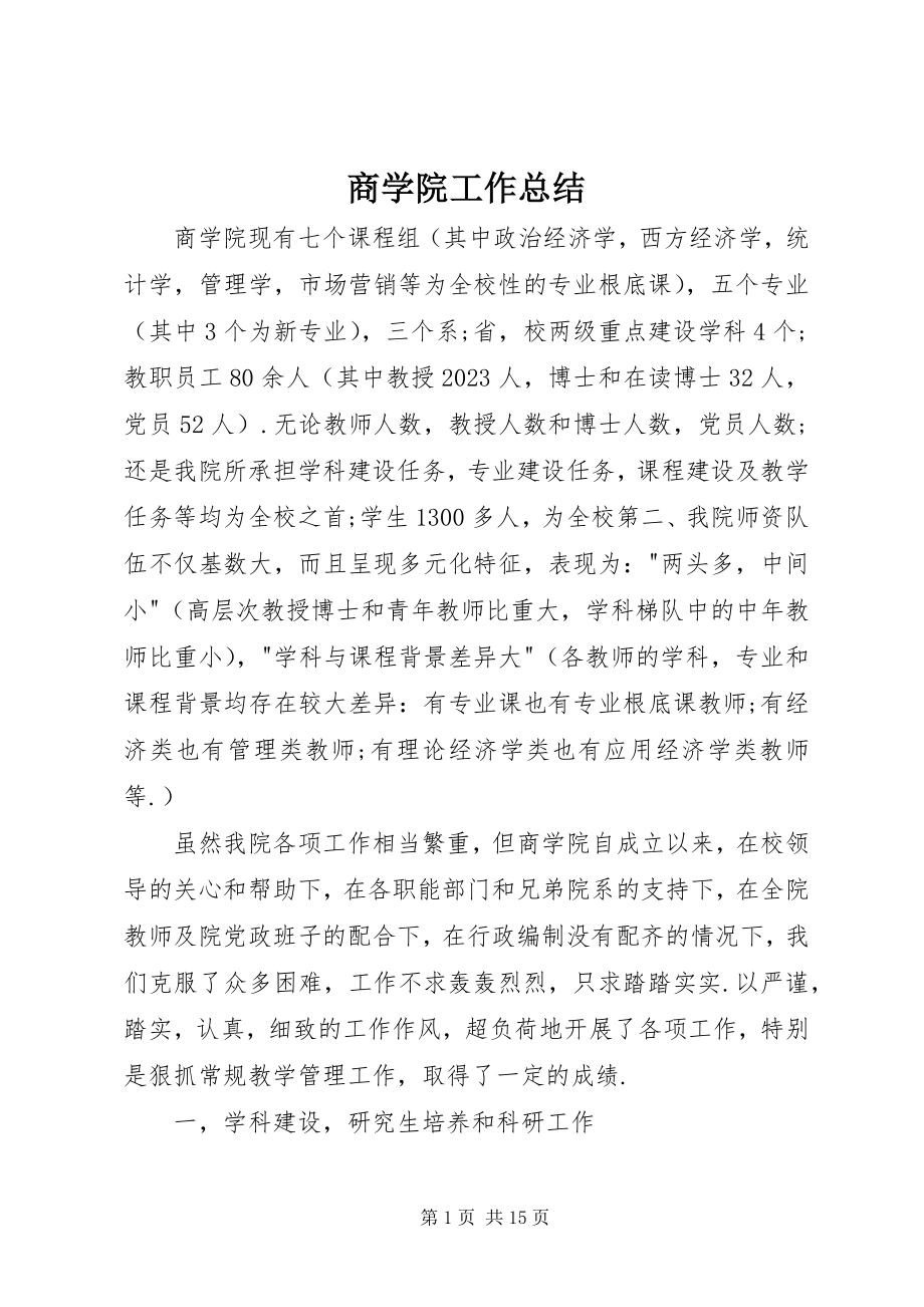 2023年商学院工作总结.docx_第1页