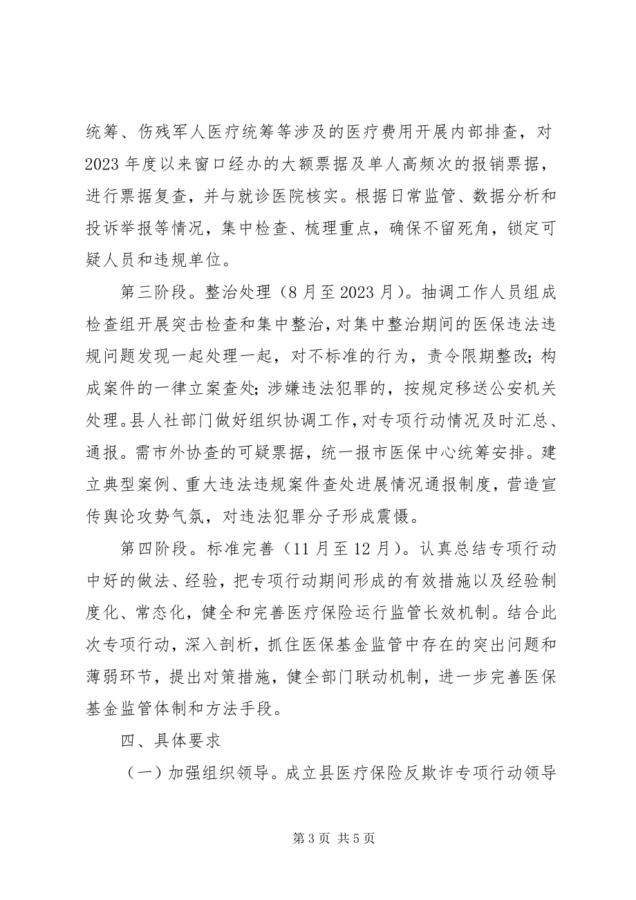 2023年医疗保险反欺诈专项行动方案.docx_第3页