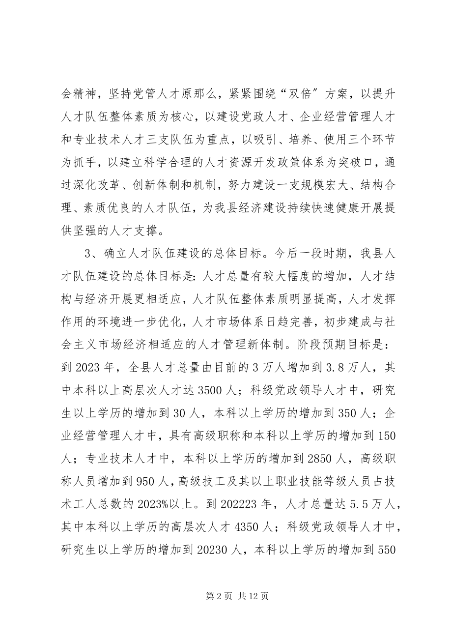 2023年人才队伍建设实施意见.docx_第2页