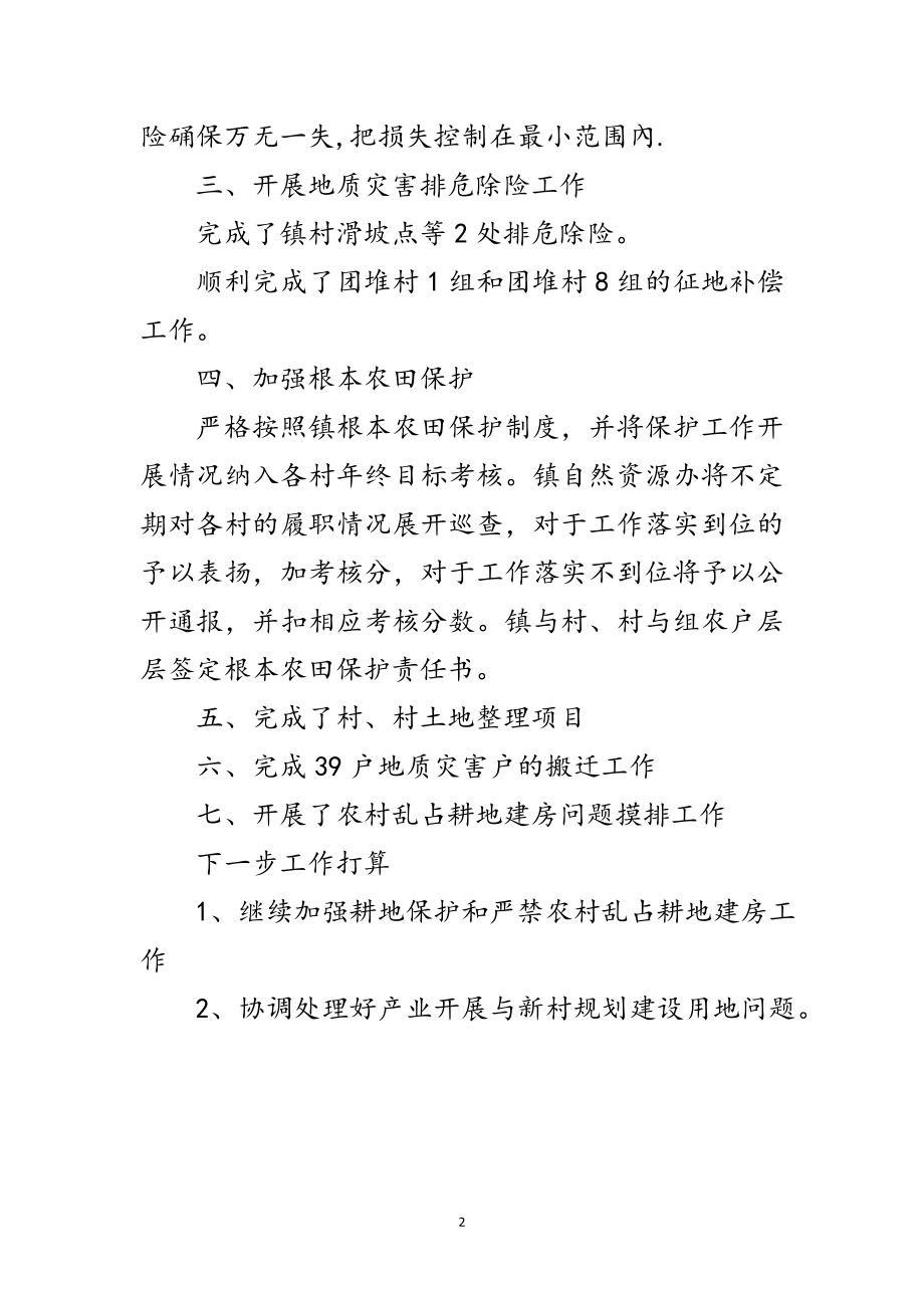 2023年乡镇自然资源管理工作总结范文.doc_第2页