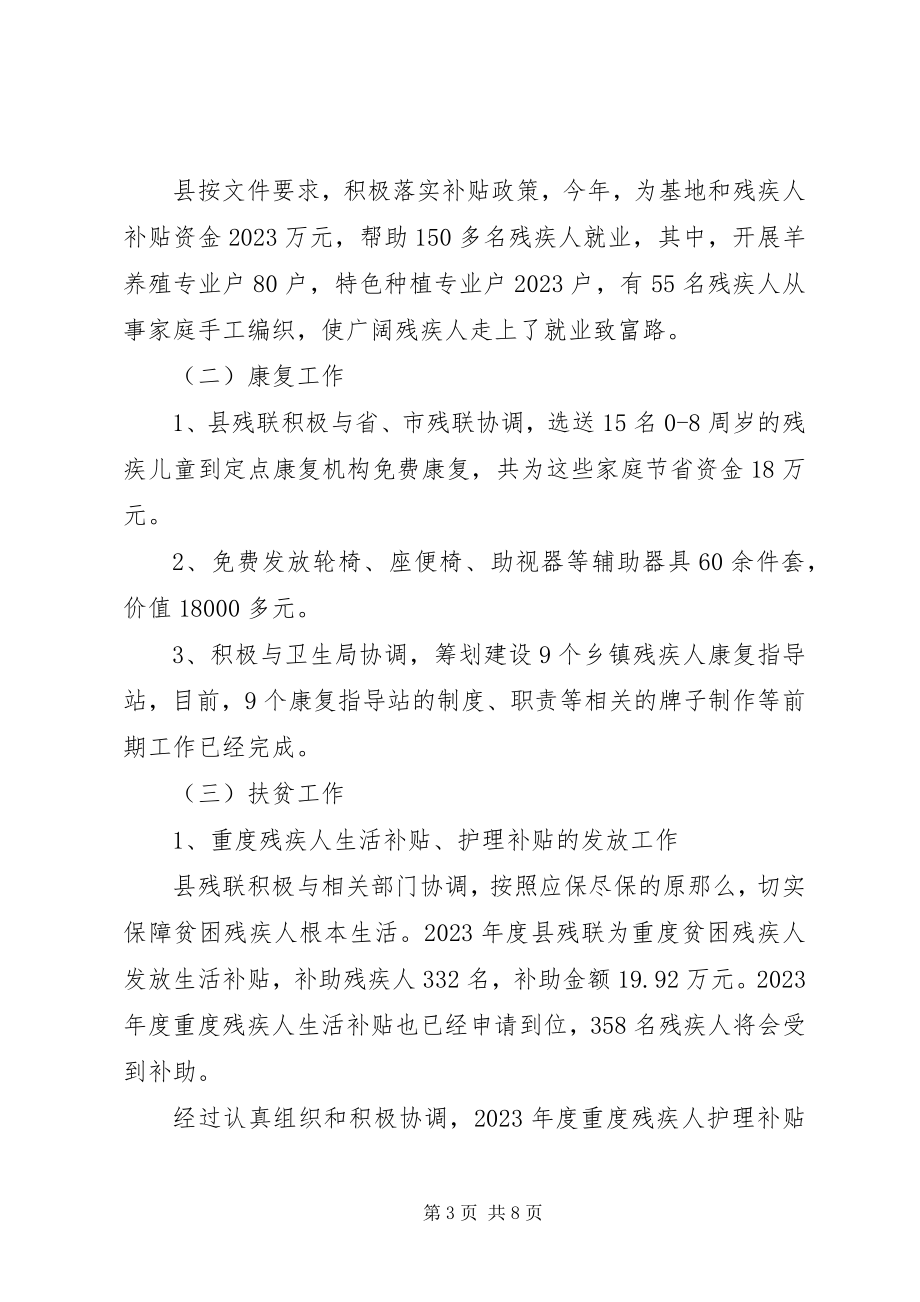 2023年乡镇残联年度工作总结暨明年工作谋划.docx_第3页