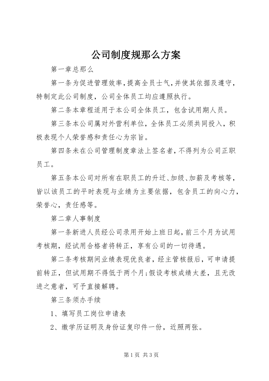 2023年公司制度规则方案.docx_第1页