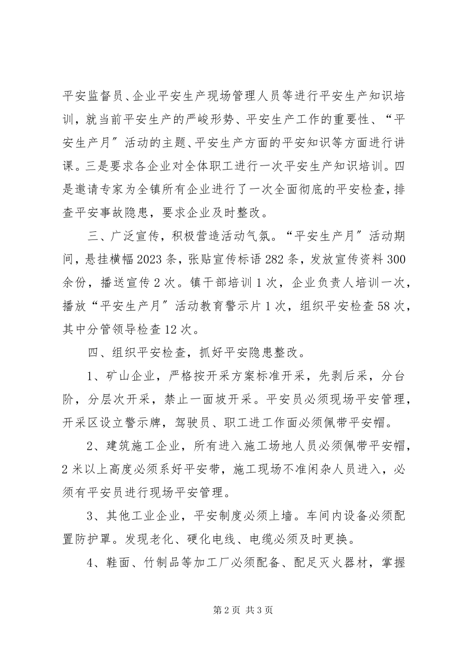 2023年乡镇安全生产月总结.docx_第2页