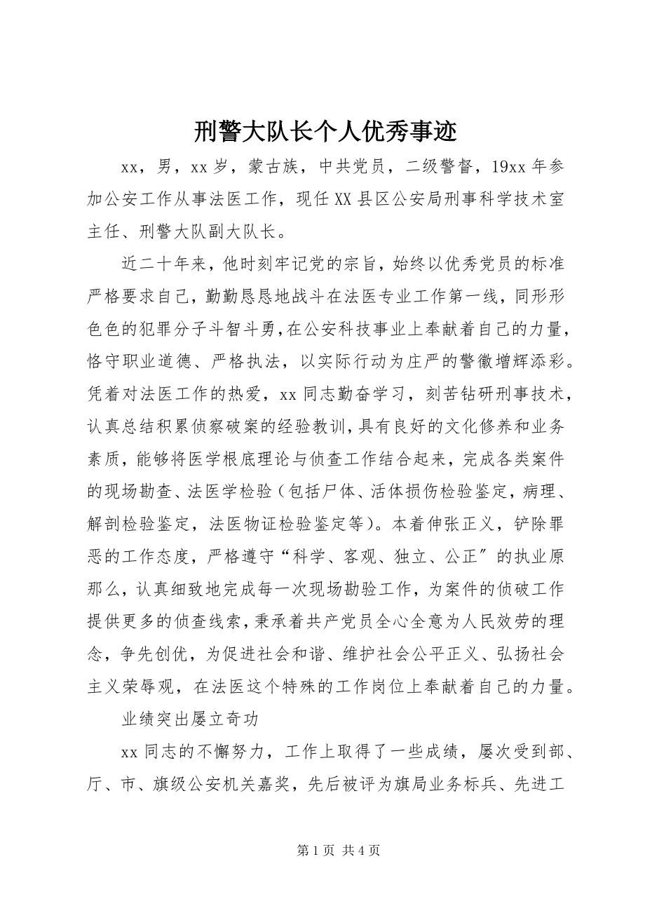 2023年刑警大队长个人优秀事迹.docx_第1页