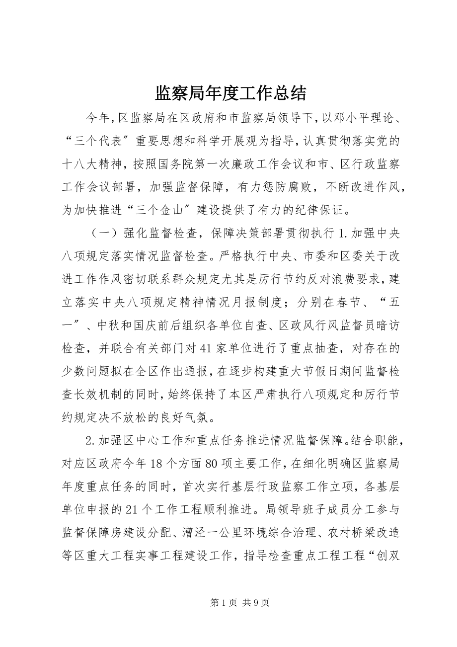 2023年监察局度工作总结.docx_第1页