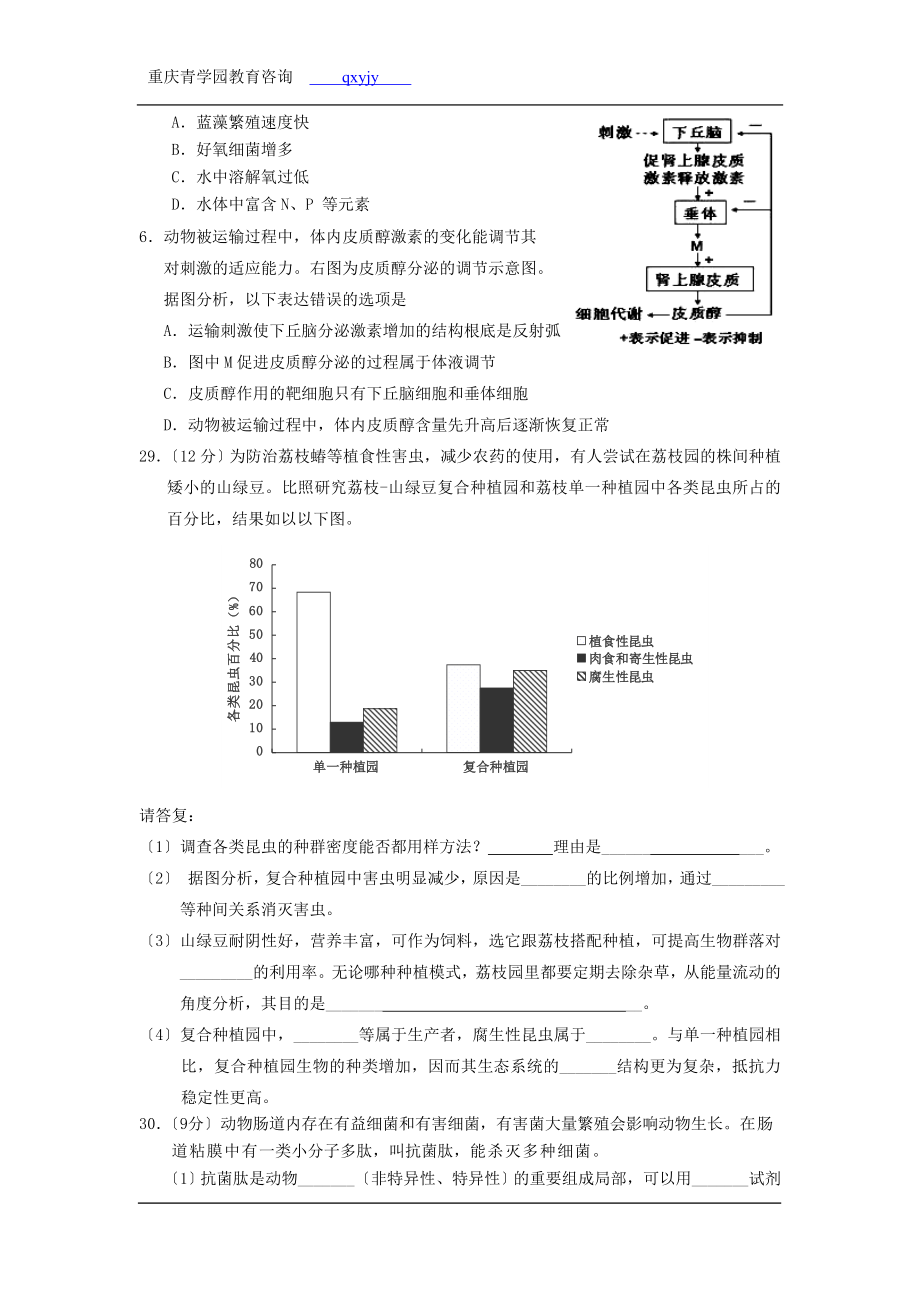 2023年陕西省西工大附中届高三上学期第二次适应性训练生物试题.doc_第2页