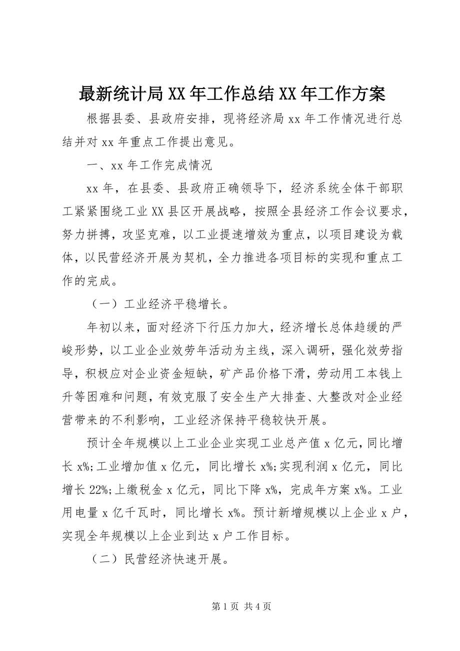 2023年统计局工作总结工作计划.docx_第1页