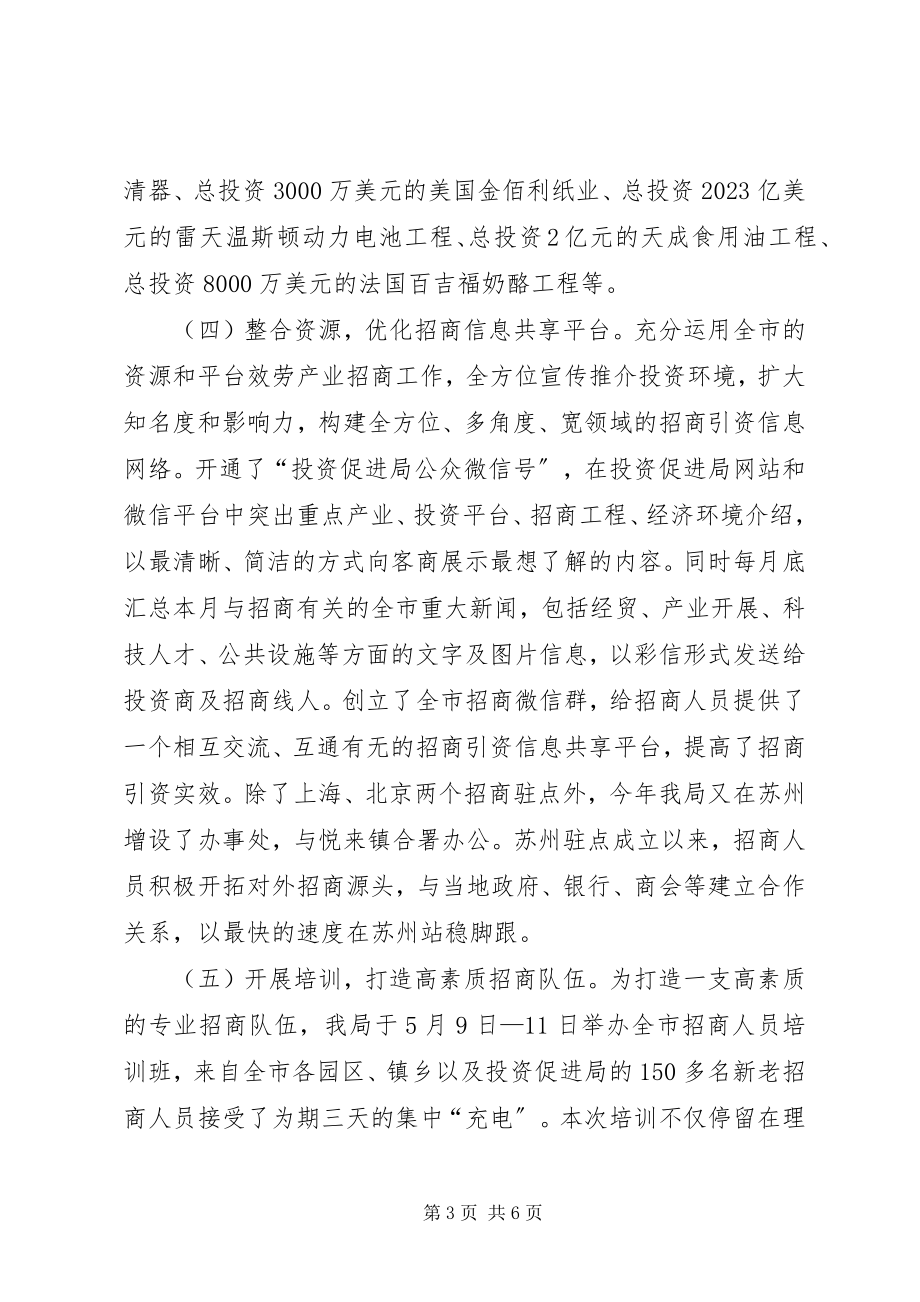 2023年投促局年度工作总结和工作思路.docx_第3页