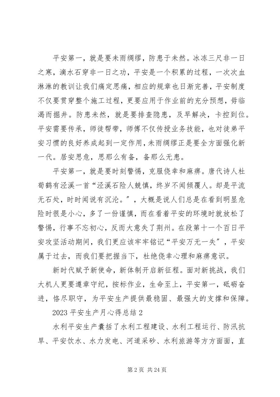 2023年安全生产月个人总结心得合集多篇.docx_第2页